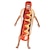 billige Vintage kjoler-hotdog Cosplay kostume Festkostume Drenge Børne Cosplay Halloween Halloween Festival / ferie polyester Rød Let Karneval Kostume / Trikot / Heldragtskostumer / Trikot / Heldragtskostumer