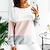 cheap Sports Athleisure-Women&#039;s Sweatshirt Pullover Patchwork Tie Back Crew Neck Cotton Color Block Sport Athleisure Sweatshirt Top Long Sleeve Warm Soft Oversized Comfortable Everyday Use Daily Exercising / Winter