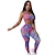 cheap Exercise, Fitness &amp; Yoga Clothing-Women&#039;s Yoga Suit 2pcs Open Back Wirefree Summer Clothing Suit Tie Dye Blue Yoga Gym Workout Butt Lift Sleeveless Sport Activewear Slim Stretchy