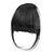 cheap Hair Pieces-Clip in Bangs - 100% Human Hair Wispy Bangs Clip in Hair Extensions, Black Air Bangs Fringe with Temples Hairpieces for Women Curved Bangs for Daily Wear