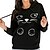 cheap Sports Athleisure-Women&#039;s Hoodie Pullover Cartoon Hoodie Cat Sport Athleisure Hoodie Top Long Sleeve Warm Soft Oversized Comfortable Everyday Use Casual Daily / Winter
