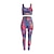 cheap Exercise, Fitness &amp; Yoga Clothing-Women&#039;s Yoga Suit 2pcs Open Back Wirefree Summer Clothing Suit Tie Dye Blue Yoga Gym Workout Butt Lift Sleeveless Sport Activewear Slim Stretchy