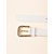 abordables Belts-Sur les Hanches Soirée Plein Air Quotidien Ceinture Femme Couleur monochrome Blanc Brun / basique / L&#039;autume / L&#039;hiver / Printemps / Eté