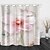cheap Shower Curtains-Butterfly Pink Flowers Digital Printing Shower Curtain Shower Curtains  Hooks Modern Polyester New Design 72 Inch