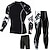 cheap Running &amp; Jogging Clothing-men&#039;s workout set compression shirt and pants top long sleeve sports tight base layer suit quick dry &amp;amp; moisture-wicking black m