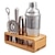 cheap Barware-Insulated Cocktail Shaker Mixer Bartender Kit Cocktail Shaker Mixer Stainless Steel 750ml Bar Tool Set with Stylish Bamboo Stand Perfect Home Bartending Kit and Martini Cocktail Shaker Set