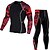 cheap Running &amp; Jogging Clothing-men&#039;s workout set compression shirt and pants top long sleeve sports tight base layer suit quick dry &amp;amp; moisture-wicking black m