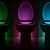 abordables Iluminación nocturna de interior-Asiento de inodoro led, luz nocturna para baño, sensor de detección activado por movimiento pir, baño impermeable que cambia de 8 colores para niños adultos