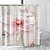 billige Bruseforhæng-sommerfugl lyserøde blomster digital trykning gardiner brusebad gardiner kroge moderne polyester nyt design 72 tommer