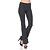 economico Pants-moda aktiv donna in cotone elasticizzato con cintura pieghevole e pantaloni da yoga bootcut plus (grandi, antracite)