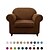 billige Møbelbetræk-sofadæksel 2 stykke stolebetræk til stue lænestolbetræk kufferter sofaovertræk møbelbeskytter til stole (bunddæksel plus pudebetræk)