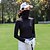 abordables Golf-Mujer Golf Camiseta Manga Larga Transpirable Secado rápido Suave Deportes Al aire libre Otoño Invierno Primavera Algodón Color sólido Negro Azul Rosa / Elástico
