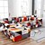 cheap Slipcovers-Geometric Print 1-Piece Couch Cover Soft Stretch Slipcover Super Fit for 1~4 Cushion Couch Armchair/Loveseat/Three Seater/Four Seater/L shaped sofa,Easy to Install
