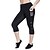 billige Løpe- og joggeklær-trening capri leggings for kvinner med lommer