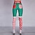 cheap Sport Athleisure-Women&#039;s Yoga Pants Tummy Control Butt Lift Breathable High Waist Fitness Gym Workout Running Tights Leggings Bottoms Christmas White+Red Red / Green Light Green Winter Sports Activewear High