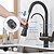 cheap Home Improvement-Deck Mounted Black Kitchen Faucets Pull Out Adjustable Cold and Hot Water Filter Tap for Kitchen Three Ways Sink Mixer Kitchen Faucet Brass