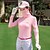 billige Golf-Dame Golf T-shirt Langærmet Åndbart Hurtigtørrende Blød Sport udendørs Efterår Vinter Forår Bomuld Helfarve Sort Blå Lys pink / Elastisk