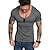 cheap Men&#039;s Tees &amp; Tank Tops-Men&#039;s T shirt Tee Tee Top Plain V Neck Summer Short Sleeve Clothing Apparel Muscle Esencial