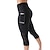 billige Løpe- og joggeklær-trening capri leggings for kvinner med lommer