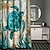 preiswerte Duschvorhänge-Meeresschildkrötenmuster Druckbad Duschvorhang Freizeit Toilette vierteiliges Design