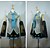 cheap Cosplay &amp; Costumes-Inspired by Vocaloid Miku Video Game Cosplay Costumes Cosplay Suits Anime / Patchwork Sleeveless Blouse Skirt Sleeves Costumes / Belt / Stockings / Tie / Belt / Stockings