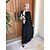 billige Cosplay og Kostumer-Dame Kjoler Kaftan Kjole Abaya Arabisk muslim Ramadan Broderi Voksne Kjole Fest