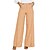 billige Pants-kvinners høy midje lange palazzo bukser maillard brede ben flytende bukser dressbukser med lommer khaki