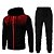 cheap Running &amp; Jogging Clothing-Men&#039;s 2 Piece Full Zip Street Casual Tracksuit Sweatsuit 2pcs Long Sleeve Winter Thermal Warm Breathable Soft Fitness Gym Workout Running Active Training Jogging Sportswear Polka Dot Normal Dark Grey