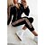 cheap Running &amp; Jogging Clothing-Women&#039;s 2 Piece Full Zip Tracksuit Sweatsuit Casual Athleisure 2pcs Winter Long Sleeve Thermal Warm Breathable Soft Fitness Gym Workout Jogging Training Sportswear Leopard Normal Track pants White