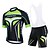 cheap Cycling Clothing-21Grams® Men&#039;s Cycling Jersey with Bib Shorts Cycling Jersey with Shorts Short Sleeve - Summer Polyester Black Green Black+White Funny Bike 3D Pad Breathable Quick Dry Reflective Strips Sweat wicking
