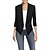 cheap Blazers-women&#039;s cardigan work office Blazer solid color lapel long sleeve Top open front short jacket coat(black, xxxl)