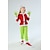 billige Cosplay og Kostumer-Julemands Dragt Herre Dame Drenge Pige Cosplay kostume Jul Karneval Voksen Børn polyester