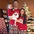 billige New Arrivals-Jul Tøjsæt Familie udseende Grafisk Bogstaver Trykt mønster Rød Langærmet Matchende tøj