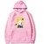 preiswerte Tägliche Cosplay Kostüme-Unisex Bananenfisch Hoodie Harajuku Sweatshirt Cosplay Kostüm Langarm Pullover Mantel für Mädchen Frauen für Anime Fans rot