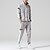 cheap Running &amp; Jogging Clothing-Men&#039;s 2 Piece Tracksuit Sweatsuit Street Long Sleeve Winter Thermal Warm Breathable Soft Fitness Gym Workout Running Sportswear Activewear Color Block Light gray (HT026) White Black / Hoodie / Casual
