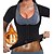 billige Tilbehør til joggeklær-kvinner neopren badstue dress full body shaper midje trener for dress ermet glidelås korsett svette skjorte fettforbrenner (svart, s)