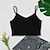cheap Tops &amp; Blouses-Women&#039;s Camisole Crop Top Crop Plain Tie Dye Basic Tops Black And White White Black