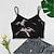 cheap Tops &amp; Blouses-Women&#039;s Camisole Crop Top Crop Plain Tie Dye Basic Tops Black And White White Black