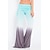 billige Trænings-, fitness- og yogatøj-kvinders yogabukser blusser mode bløde slipsfarvede bukser elastiske brede ben palazzo lounge bukser grå