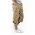 preiswerte Lauf- und Joggingkleidung-Herren Capri-Cargo-Shorts Cargo Shorts Kurze Hosen Tasche mit Reißverschluss Bein Kordelzug Feste Farbe Atmungsaktiv Schnelltrocknend Arbeit Strassenmode 100% Baumwolle Brautkleider schlicht Hip-Hop