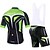 cheap Cycling Clothing-21Grams® Men&#039;s Cycling Jersey with Bib Shorts Cycling Jersey with Shorts Short Sleeve - Summer Polyester Black Green Black+White Funny Bike 3D Pad Breathable Quick Dry Reflective Strips Sweat wicking