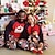 economico New Arrivals-Natale Completo Sguardo di famiglia Pop art Alfabetico Stampa Rosso Manica lunga Abiti coordinati