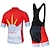 cheap Cycling Clothing-21Grams® Men&#039;s Cycling Jersey with Bib Shorts Cycling Jersey with Shorts Short Sleeve - Summer Polyester Black Red Black+White Color Block Funny Bike 3D Pad Breathable Quick Dry Reflective Strips