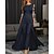 cheap Prom Dresses-Jumpsuits Evening Gown Elegant Dress Wedding Party Floor Length 3/4 Length Sleeve Jewel Neck Detachable Chiffon with Overskirt Appliques 2024