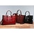 cheap Bags-Women&#039;s Bags PU Leather Tote Satchel Zipper Crocodile Daily Office &amp; Career Leather Bags Handbags Wine Black Red
