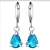 cheap Others-drop dangle earrings, fashion cubic zirconia teardrop water drop cut leverback earrings for women girlsdeep blue