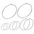 abordables Pendientes-de aros de plata de primera ley | aros de plata con baño de oro blanco | Pendientes de aro grandes para mujeres niñas (50/60/70 mm)