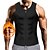 cheap Running &amp; Jogging Clothing-Sweat Vest Sweat Shaper Sauna Vest Sports Neoprene Yoga Gym Workout Exercise &amp; Fitness Zipper Weight Loss Tummy Fat Burner For Men&#039;s Abdomen