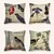 cheap Blankets &amp; Throws-Cushion Cover 4PC Faux Linen Soft Decorative Square Throw Pillow Cover Cushion Case Pillowcase for Sofa Bedroom 45 x 45 cm (18 x 18 Inch) Superior Quality Machine Washable