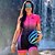 cheap Cycling Clothing-Women&#039;s Cycling Jersey with Shorts Triathlon Tri Suit Short Sleeve - Summer Spandex Polyester Red Rainbow Patchwork Bike Breathable Quick Dry Back Pocket Sweat wicking Clothing Suit Sports Mountain